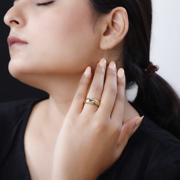 Nat&uuml;rlicher, goldener Tansanit-Ring - 0,51 ct. image number 3