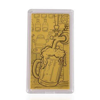 999er Gold-Barren mit Brauereimotiv