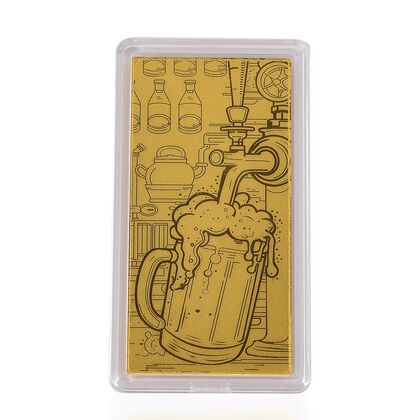 999er Goldbarren mit Glas-Motiv