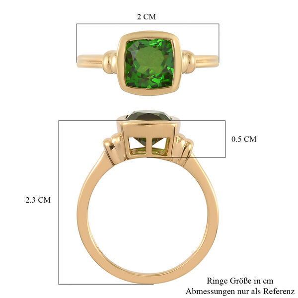 Triplett Quarz Solit&auml;r Ring 925 Silber vergoldet image number 7