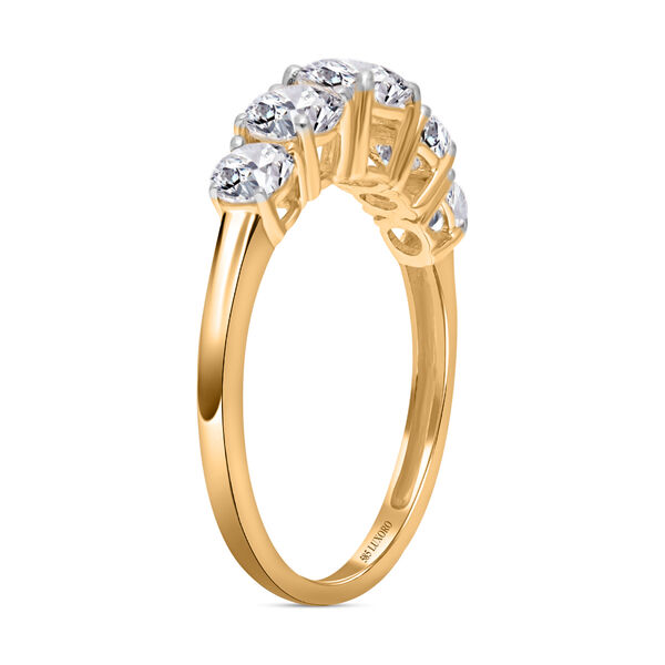 LUXORO IGI zertifizierter SI GH Labor Diamant Ring in 585 Gelbgold - 2 ct. image number 4