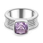 Rosa Amethyst Ring, Edelstahl (Größe 17.00) ca. 2.08 ct