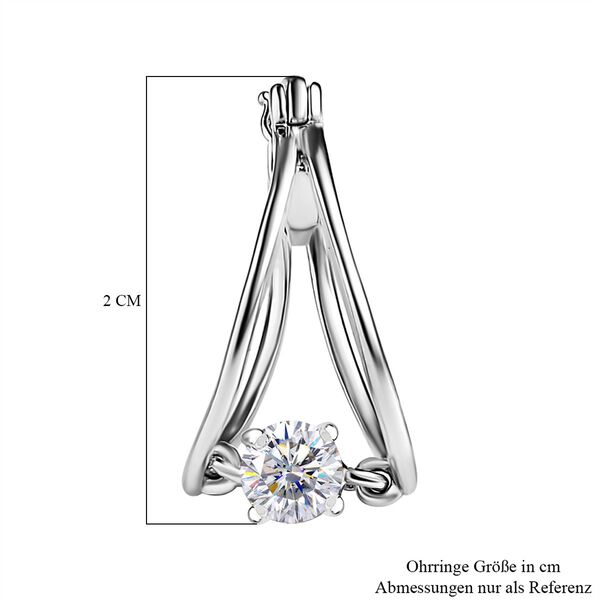 Tanzende Moissanit-Ohrringe - 0,65 ct. image number 5