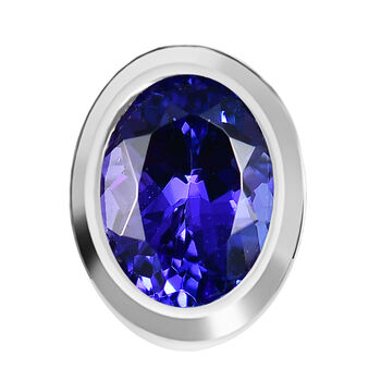 RHAPSODY AAAA Ovalschliff Tansanit Anh&auml;nger in 950 Platin - 1,20 ct.