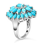 Natürlicher Sleeping Beauty Türkis-Ring, 925 Silber platiniert  ca. 4,09 ct image number 4
