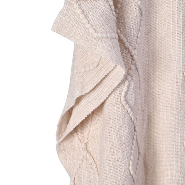 LA MAREY - Poncho mit Quasten, Beige image number 3