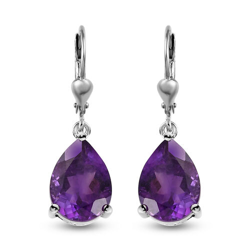 Afrikanische Amethyst-Ohrringe, 925 Silber platiniert ca. 8,97 ct image number 0