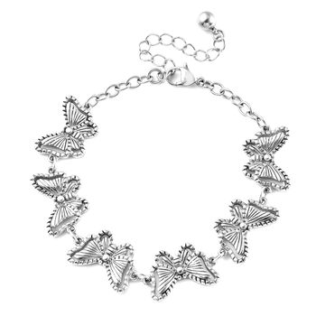 Schmetterlings-Armband, ca. 19+5 cm, ca. Edelstahl