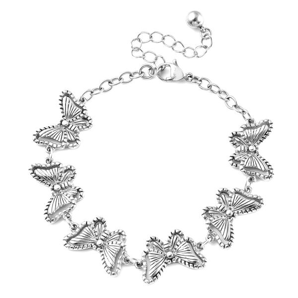 Schmetterlings-Armband, ca. 19+5 cm, ca. Edelstahl image number 0