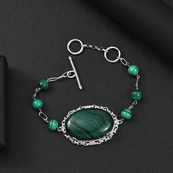 Malachit Armband, 16,5 cm - 63,17 ct. image number 1