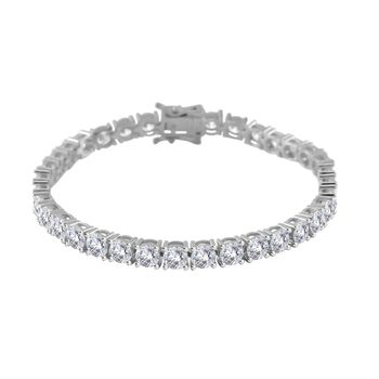 Moissanit Armband, 925 Silber rhodiniert