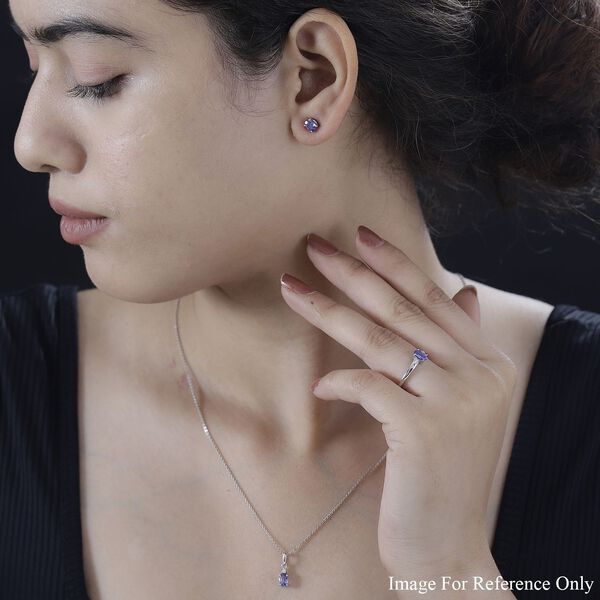 AA Tansanit und Zirkon Schmuckset - 1,71 ct. image number 3