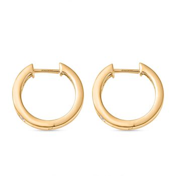 LUXURIANT SI Labor Diamant Creolen, 925 Silber Gelbgold Vermeil - 0,33 ct.