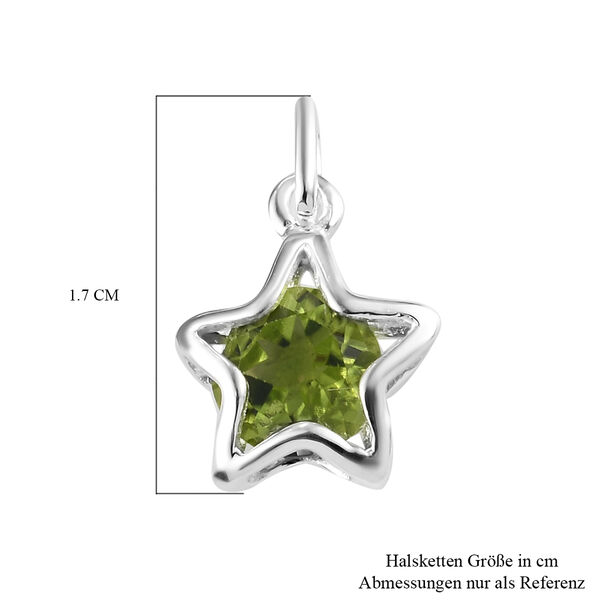 Nat&uuml;rlicher Peridot Stern-Anh&auml;nger, 925 Silber ca. 1,40 ct image number 6