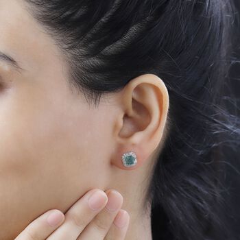 AAA Smaragd und Diamant Ohrringe in 375 Gold - 1,67 ct.