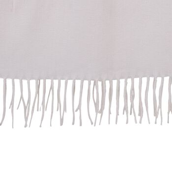 Bestickter Schal mit Paisley-Stickerei, 70x180cm, Creme