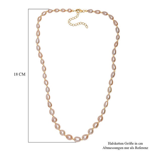 AA Pfirsich-Süßwasser Perle Halskette, 45cm image number 6
