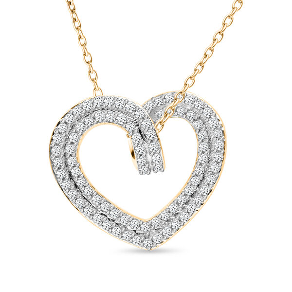 Diamant Anh&auml;nger mit Kette - 0,34 ct.