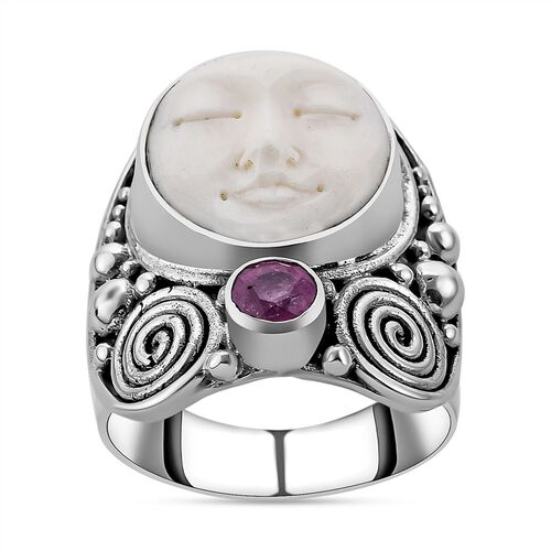 Sajen Silver- Perlmutt und Ilakaka rosa Saphir Ring- 6,75 ct. image number 0