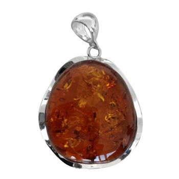 Nat&uuml;rlicher baltischer Bernstein Anh&auml;nger, 925 Silber