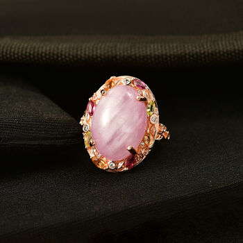 EverTrue Kunzit, Citrin, Rhodolith Granat, Peridot und Zirkon Ring - 16,30 ct.