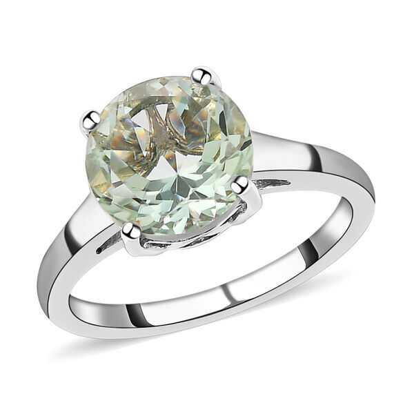 Prasiolith-Ring, 925 Silber platiniert  ca. 2,70 ct image number 4
