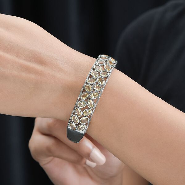 Citrin Armreif ca. 19 cm Edelstahl ca. 10.05 ct image number 3