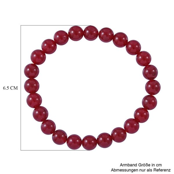 Rotes Onyx-Armband, 18 cm - 90 ct. image number 2