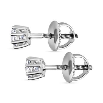 LUXURIANT SGL zertifizierte VS-EF Labor Diamant Ohrringe in 950 Platin - 1 ct.