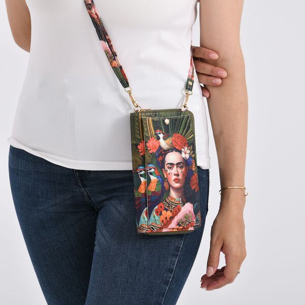 2-teiliges Taschenset - 40x12x35cm Shopper und 20x11x2cm Handytasche, Frida Kahlo image number 2