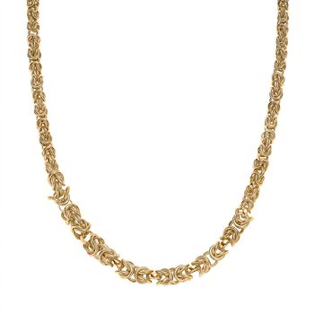 Handgefertigte Verlaufs K&ouml;nigskette ca. 50 cm, 925 Silber 750 Gelbgold Vermeil ca. 25,86g