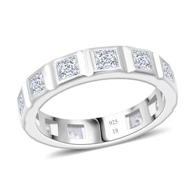 Lustro Stella Weißer Zirkonia Ring 925 Silber rhodiniert (Größe 17.00)