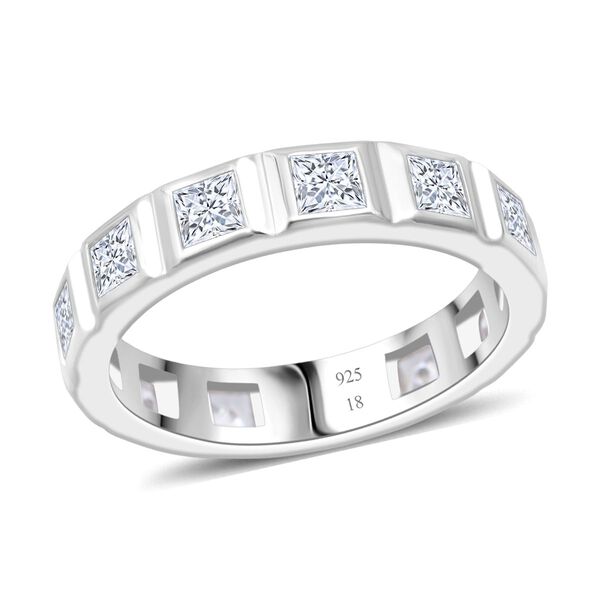 Lustro Stella Weißer Zirkonia Ring 925 Silber rhodiniert (Größe 17.00) image number 3