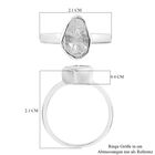 Handgearbeiteter Polki Diamant Solitär Ring 925 Silber Platin-Überzug image number 4