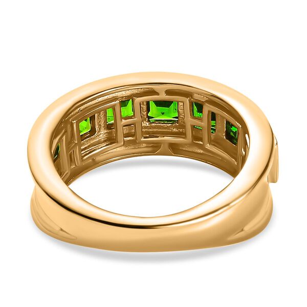 Nat&uuml;rlicher Chromdiopsid Ring, 925 Silber vergoldet, (Gr&ouml;&szlig;e 21.00), ca. 1.14 ct image number 6