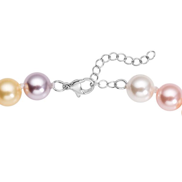Mehrfarbige Muschelperle Silberfarbenes Perlenkollier 295,00 Ct image number 5