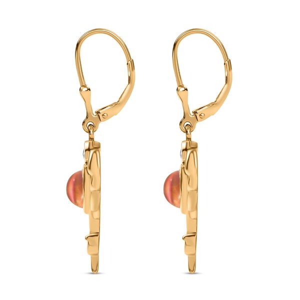 Flamingo Mondstein und Zirkon Ohrringe - 1,94 ct. image number 5