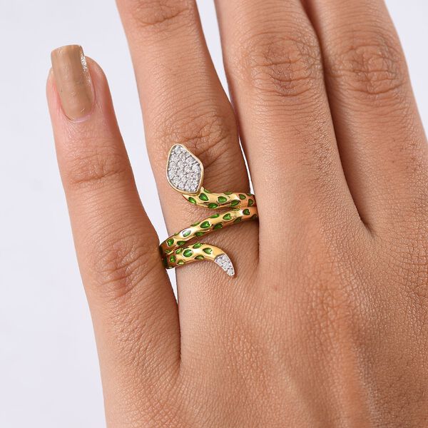 GP Trionfo Kollektion- Wei&szlig;er Zirkon und blauer Saphir Ring - 0,36 ct. image number 4