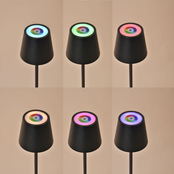 Kabellose Stehlampe mit Touch-Steuerung, Schwarz, 18x118 cm image number 7