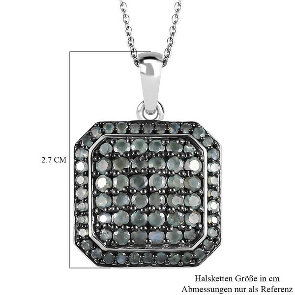 Alexandrit Anh&auml;nger mit Kette, 925 Silber platiniert, ca. 1.85 ct image number 7