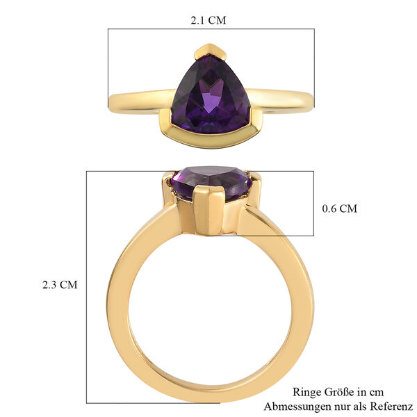 Afrikanischer Amethyst-Ring, 925 Silber vergoldet  ca. 1,77 ct image number 7