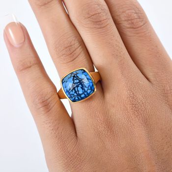 D'Joy blauer Triplett Quarz Ring - 9,99 ct.