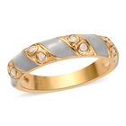 Diamant Ring 925 Silber vergoldet  ca. 0,10 ct image number 3