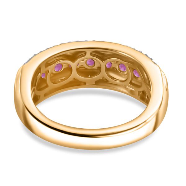 Afrikanischer Rubin und Zirkon Ring - 1,20 ct. image number 6