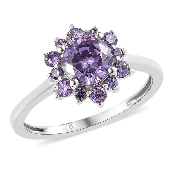 LUSTRO STELLA - Amethyst Zirkonia Ring 925 Silber platiniert  ca. 1,71 ct image number 4