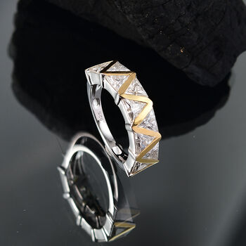 D&rsquo;Joy zweifarbiger Moissanit Ring - 2,64 ct.
