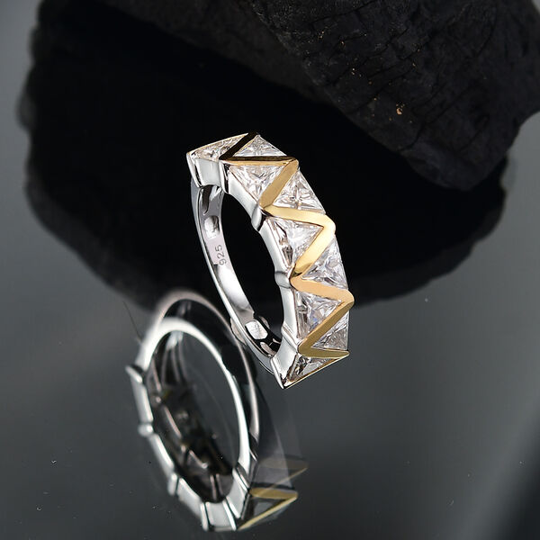 D&rsquo;Joy zweifarbiger Moissanit Ring - 2,64 ct. image number 2