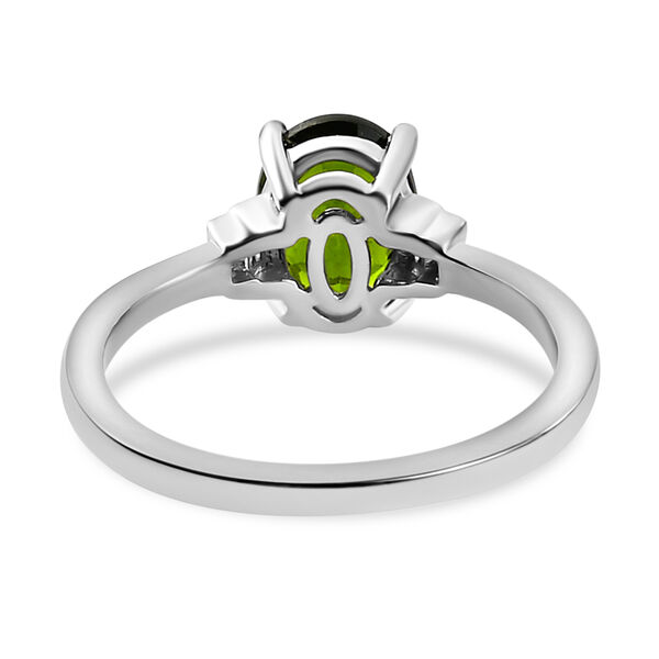 Natürlicher Chromdiopsid und Zirkon-Ring- 1,40 ct. image number 6