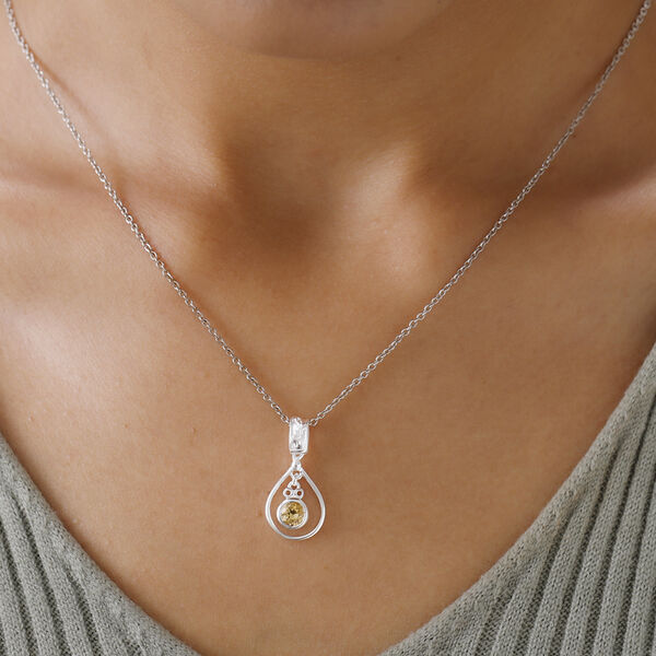 Citrin Anh&auml;nger 925 Silber ca. 0,45 ct image number 2