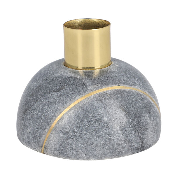 3er-Set, handgeschnitzter Marmor-Kerzenhalter, Grau image number 5